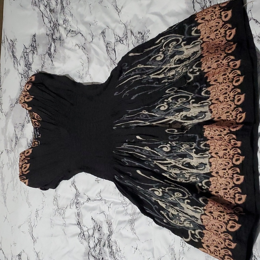 Max Edition Black Dress with Designs, Size Small